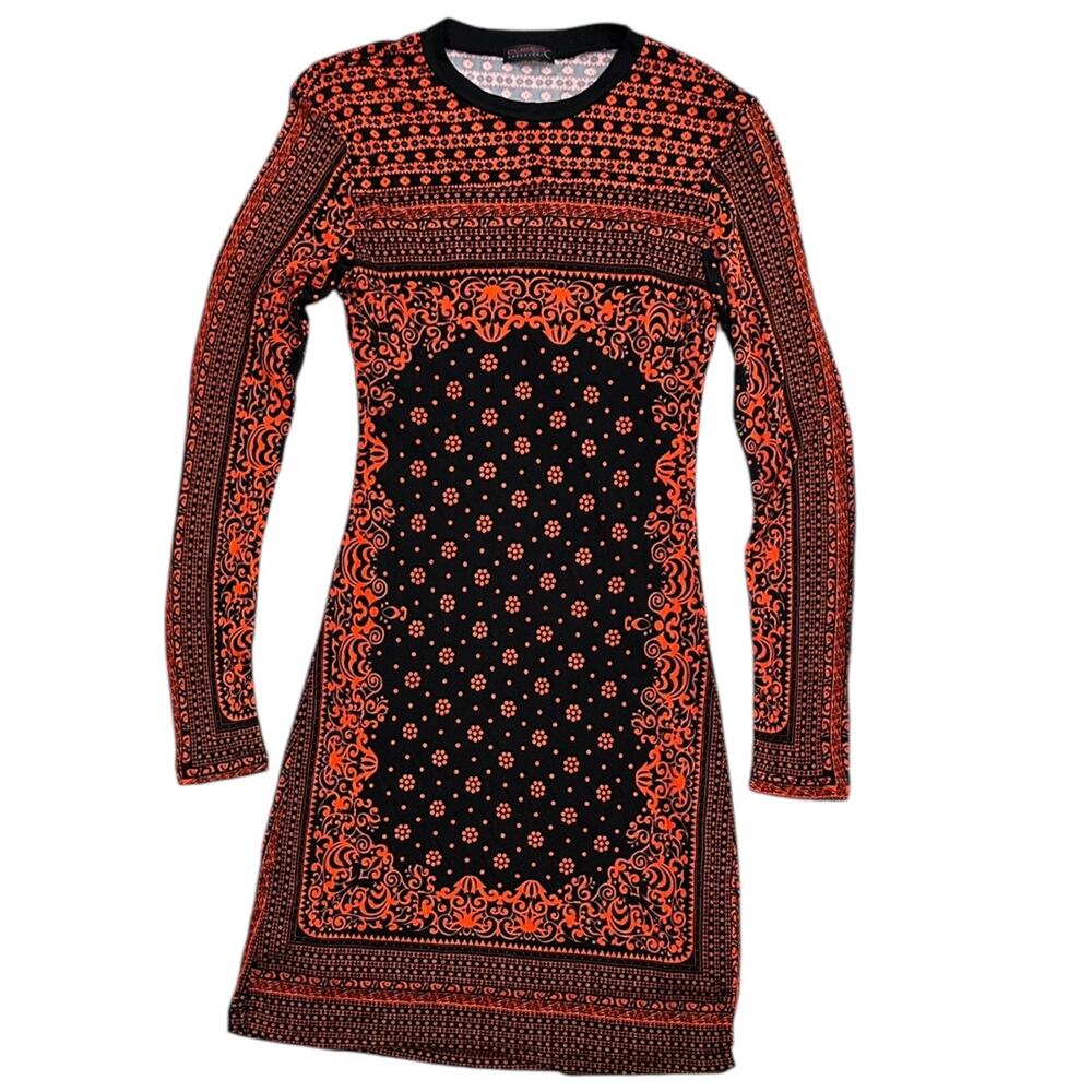 Custo Barcelona Long Sleeve Patterned Dress